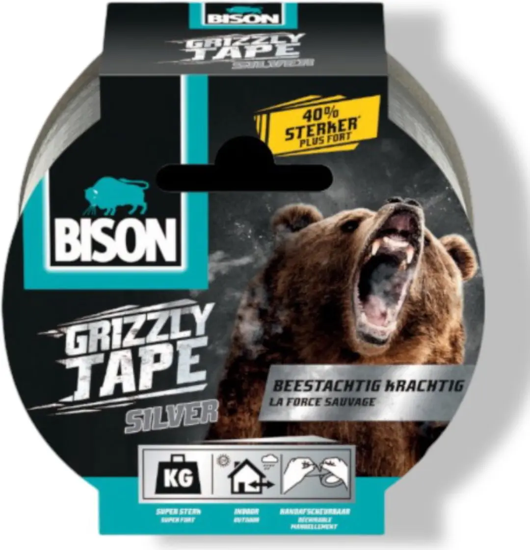 Bison Grizzly Tape Duct Tape 10m - Meerkleurig