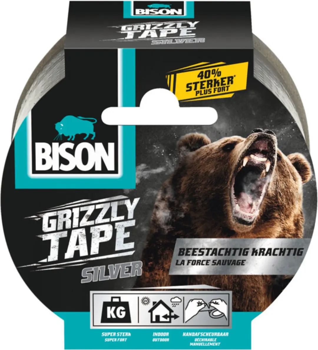 Bison Grizzly Tape Duct Tape 10m - Meerkleurig