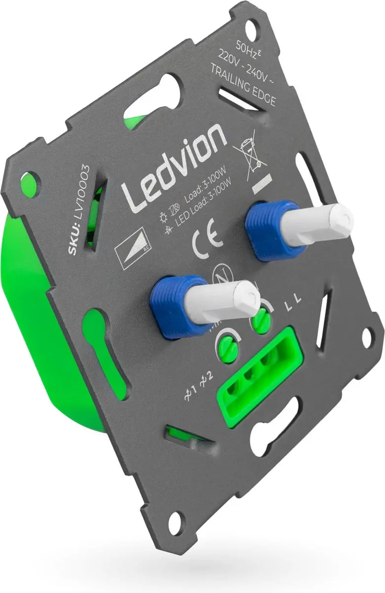 LEDVION LED Duo Dimmer 3-100W - Zwart