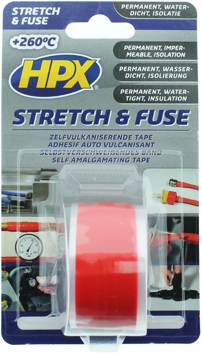 HPX Stretch & Fuse Tape Rood 25mm x 3m