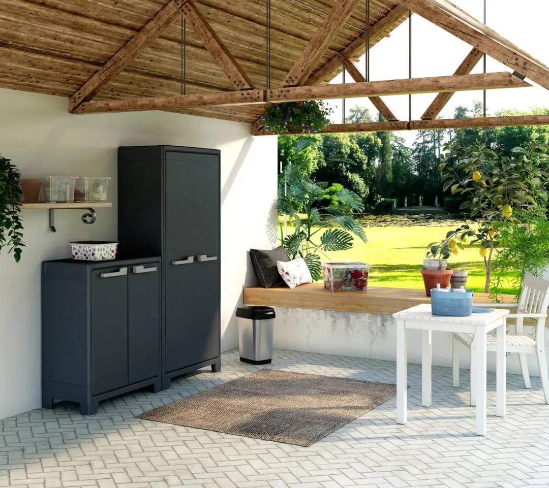 Keter Moby Lage Kast 2 Planken 80x44x100cm Antraciet