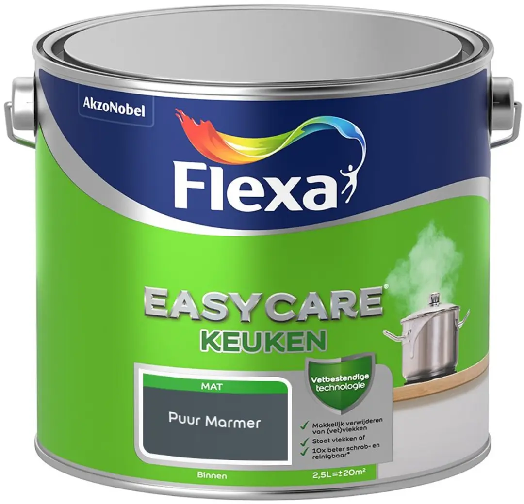 Flexa Easycare Keuken Mengverf Puur Marmer 2,5L