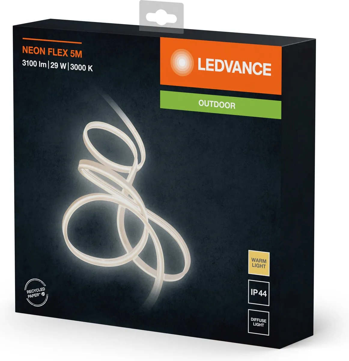 LEDVANCE Neon Flex Wandlamp 29W 5m Warm Wit - Transparent