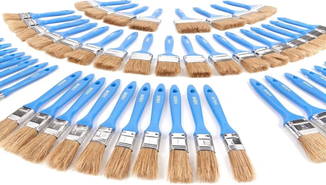 HBM Machines Wegwerp Verfkwasten Set 50 Stuks - Blauw