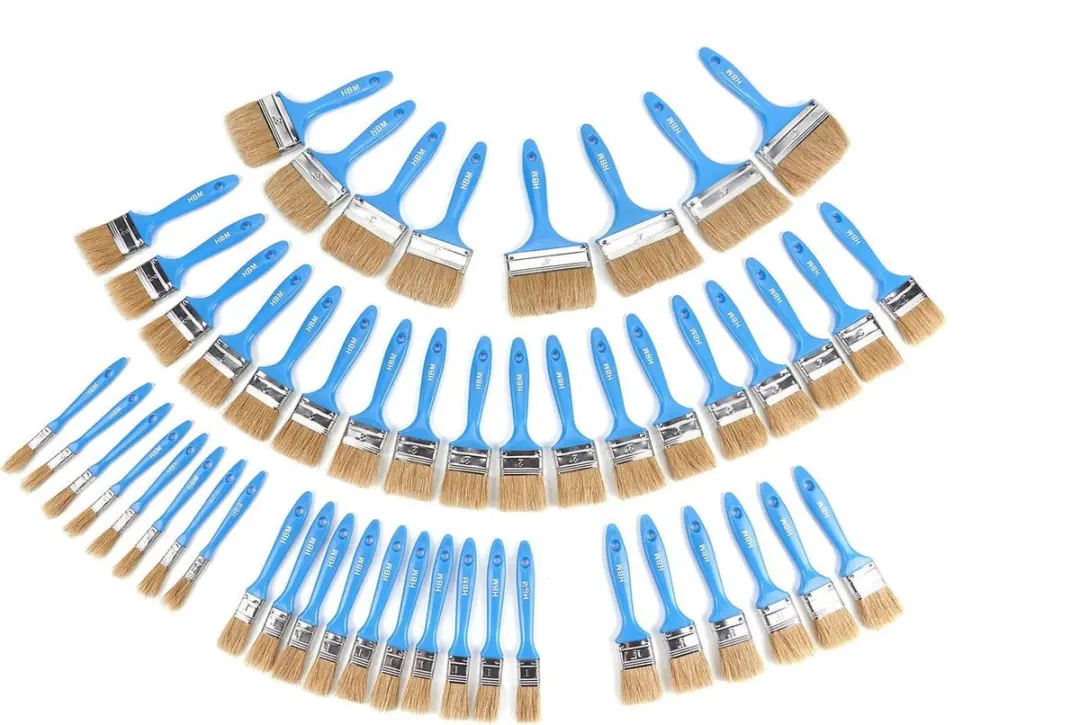 HBM Machines Wegwerp Verfkwasten Set 50 Stuks - Blauw