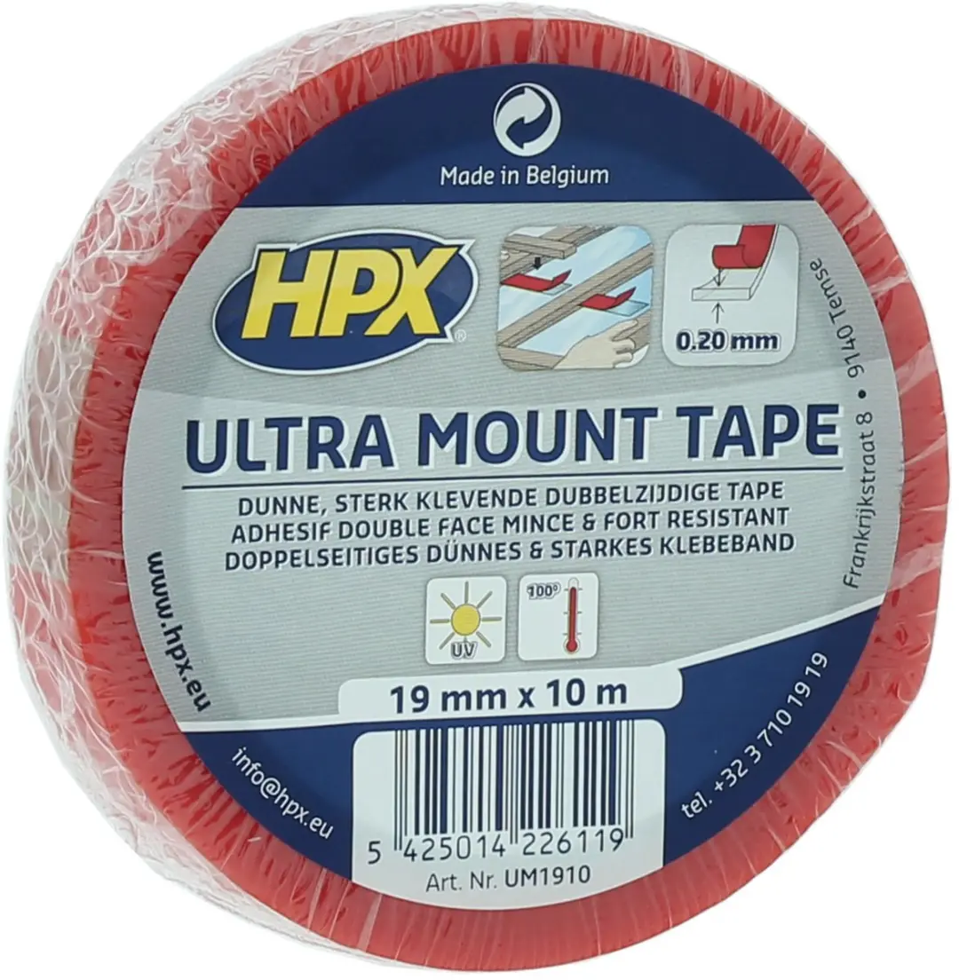HPX Ultra Mount Bevestigingstape 19mm x 10m
