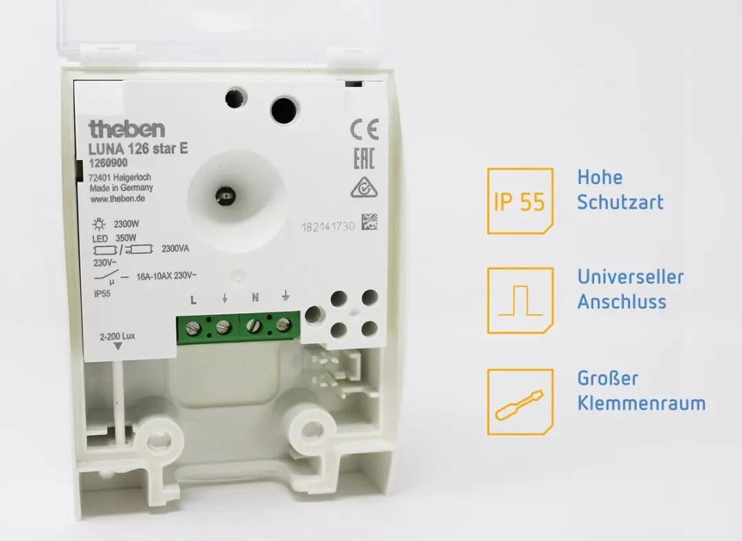 Theben LUNA 126 star E Schemerschakelaar 600W - Wit