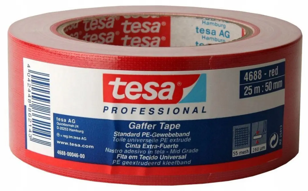 Tesa Textieltape 04688 - Rood - 50mm x 25m