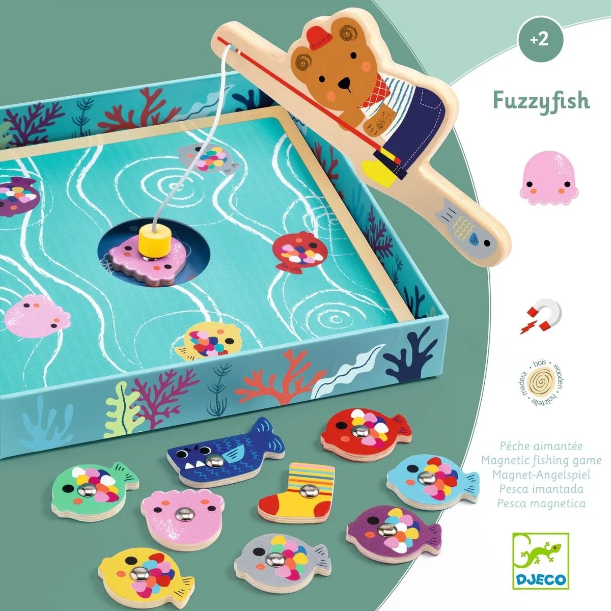 Djeco Fuzzyfish Visspel - Multicolor - afbeelding 3 van 5