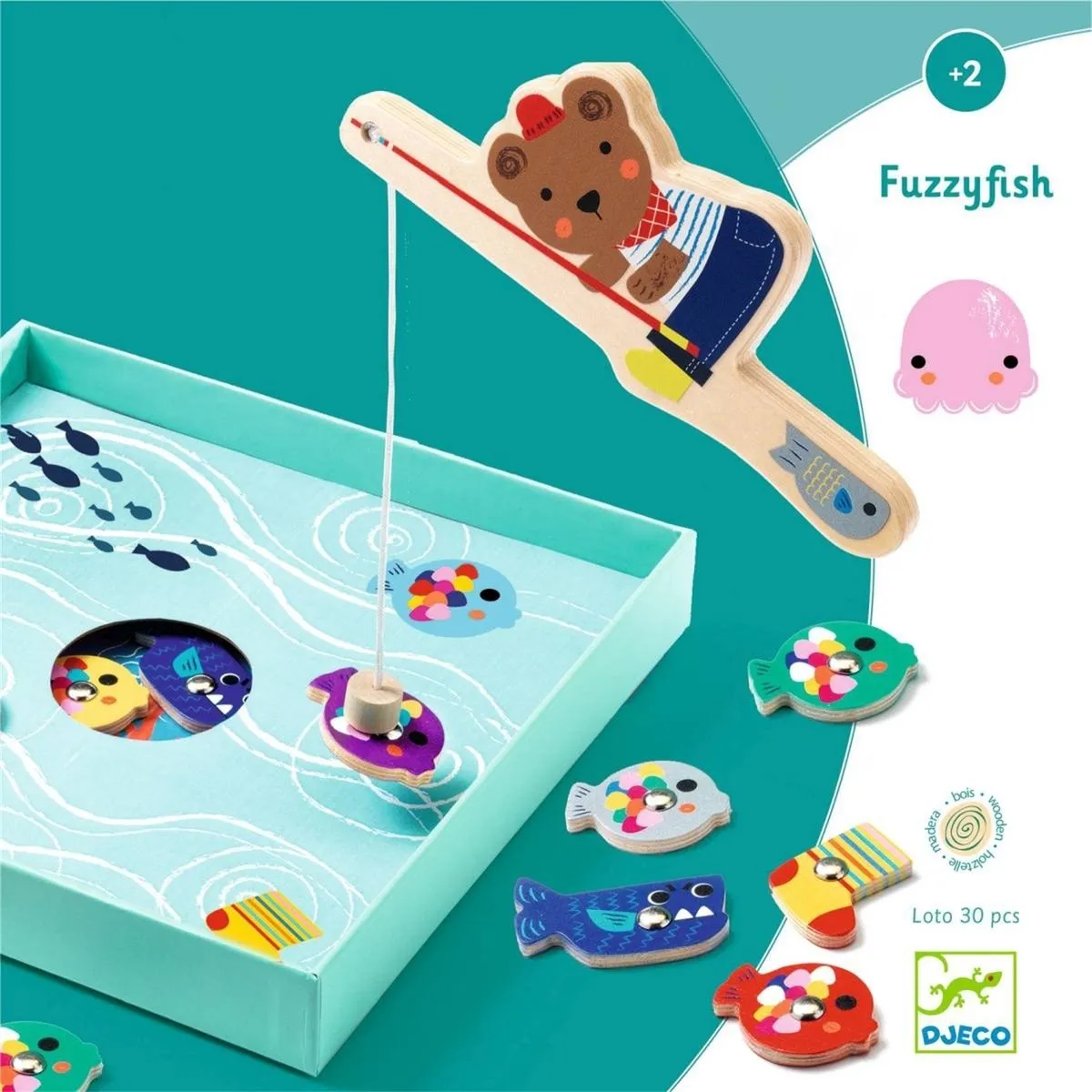 Djeco Fuzzyfish Visspel - Multicolor - afbeelding 5 van 5