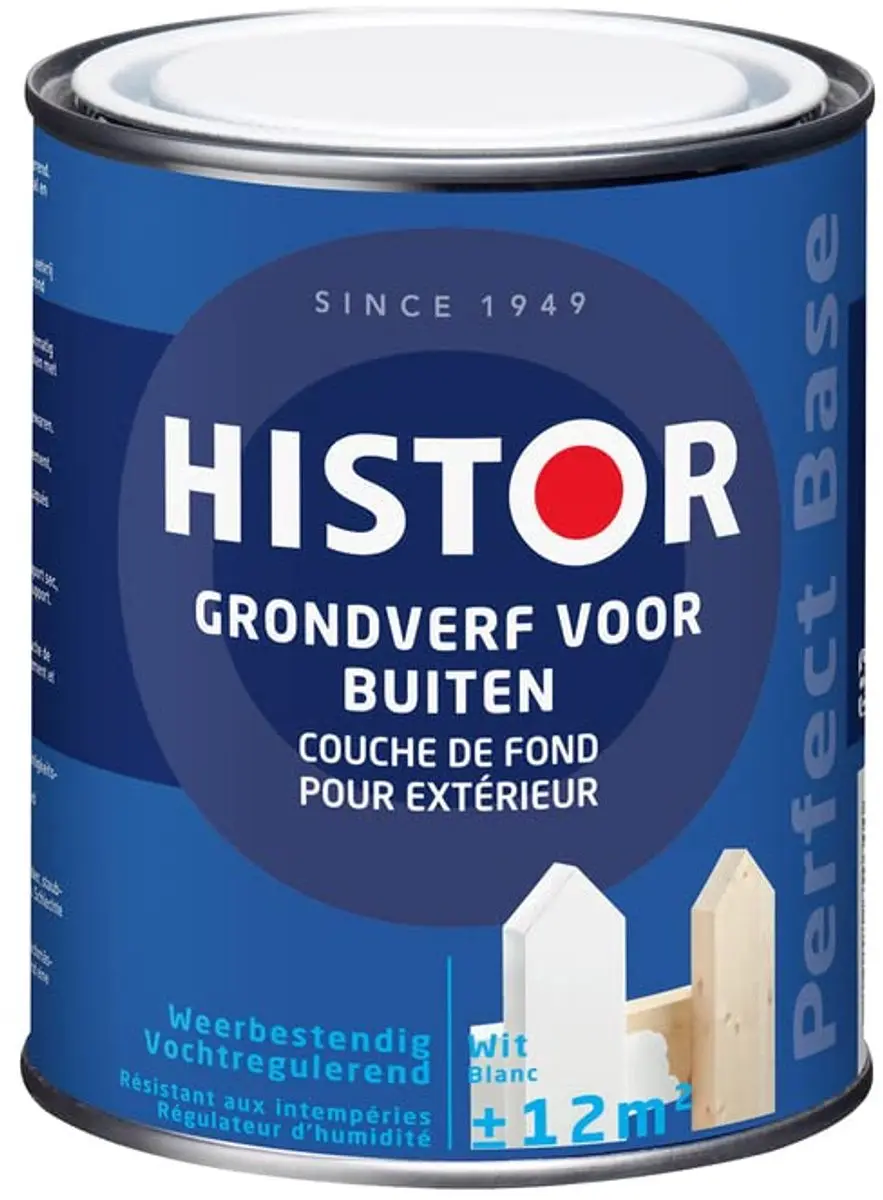 Histor Perfect Base Grondverf Buiten 0.75L - Wit