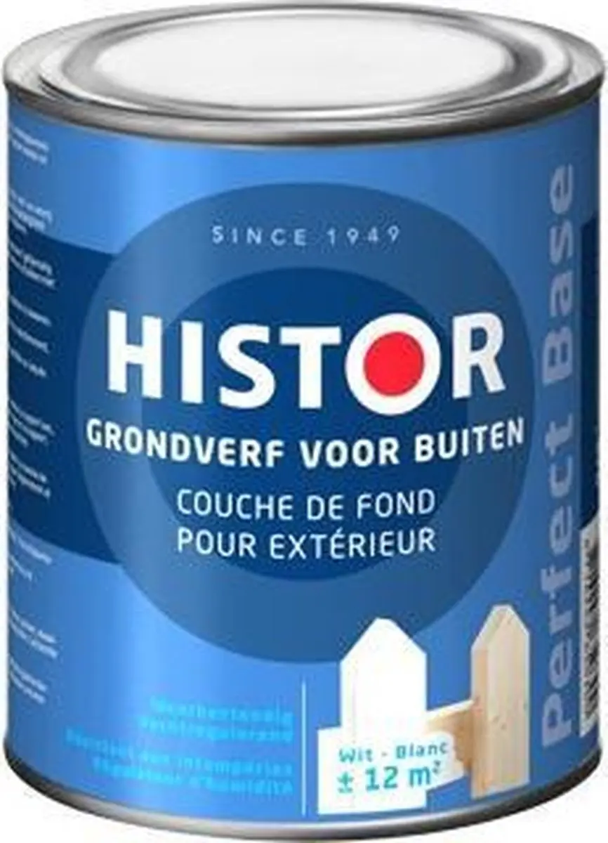 Histor Perfect Base Grondverf Buiten 0.75L - Wit