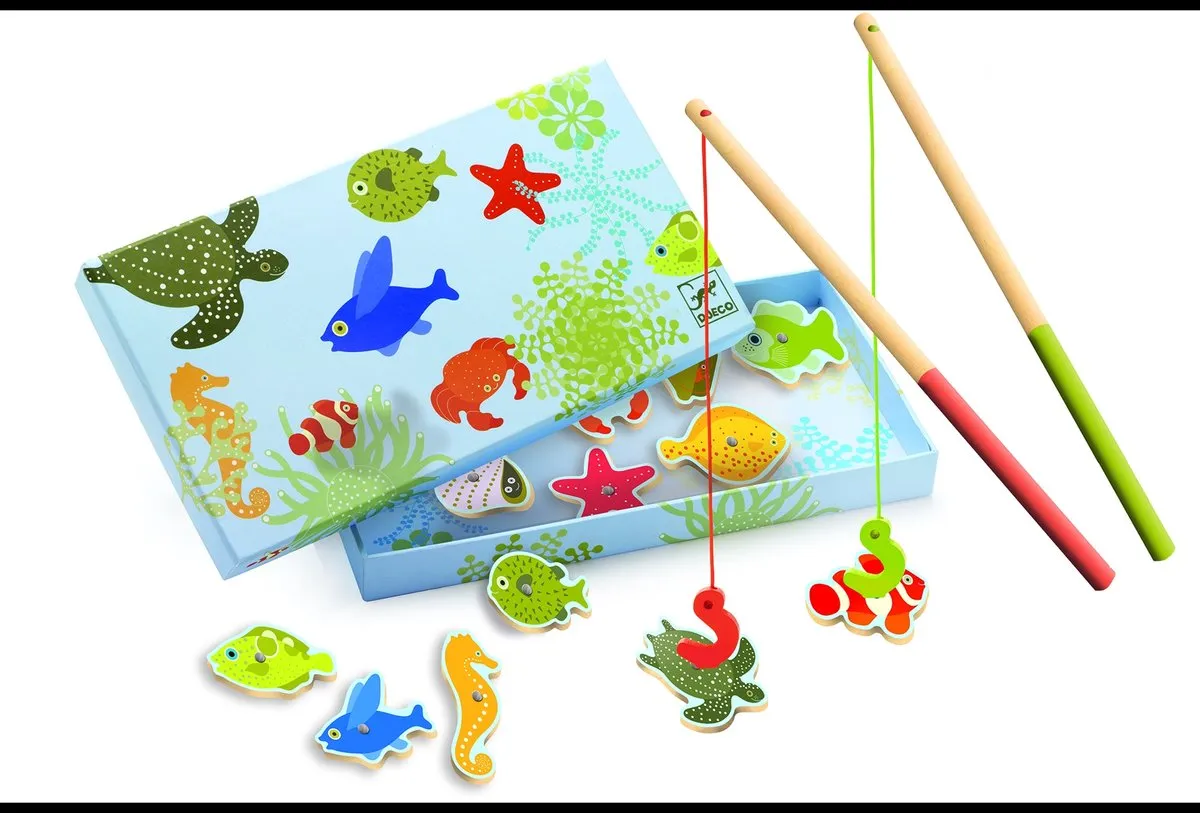 Djeco Magneetvisspel Fishing Dream - 12 Visjes - afbeelding 6 van 6