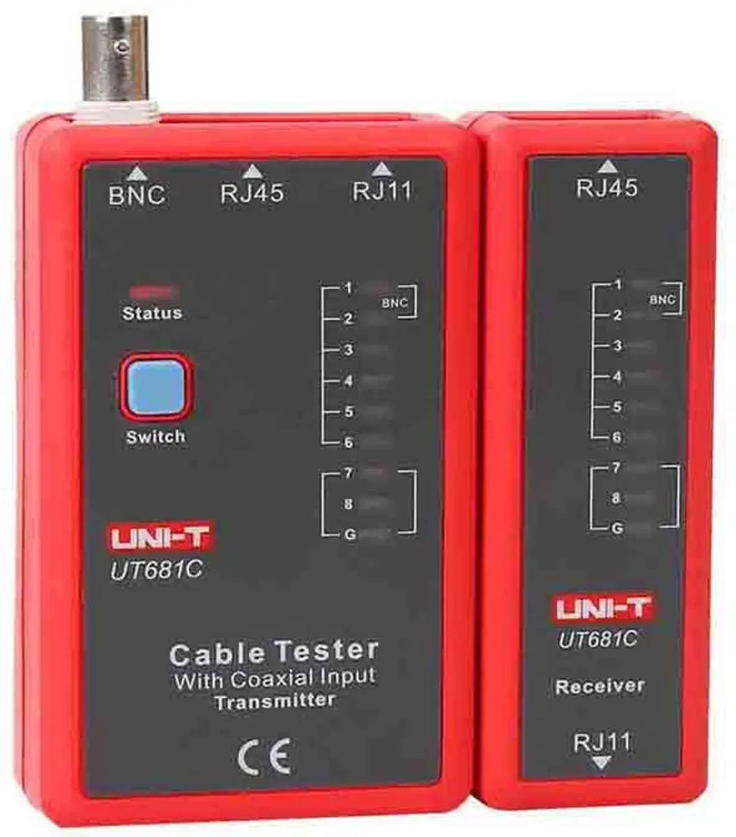 UNI-T UT681C LAN Kabeltester - Rood