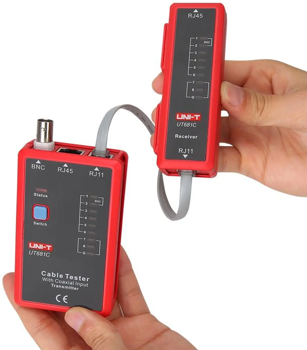 UNI-T UT681C LAN Kabeltester - Rood