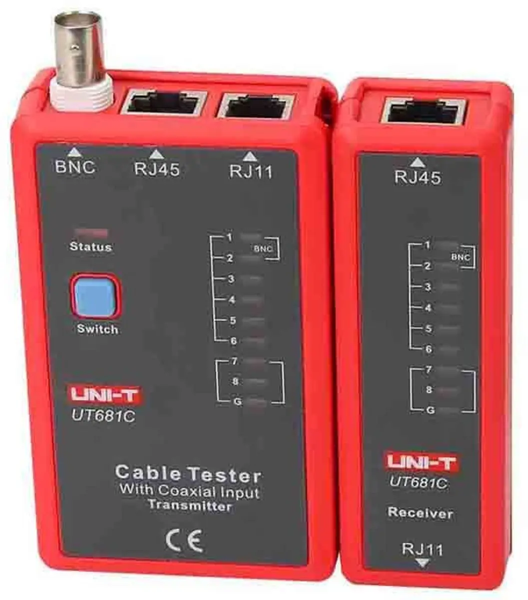 UNI-T UT681C LAN Kabeltester - Rood - afbeelding 6 van 6