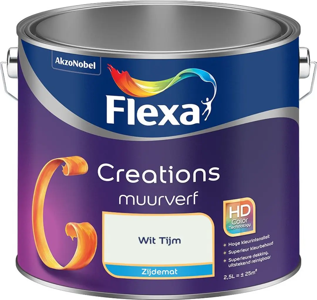 Flexa Creations Muurverf Zijdemat Wit Tijm 2,5L
