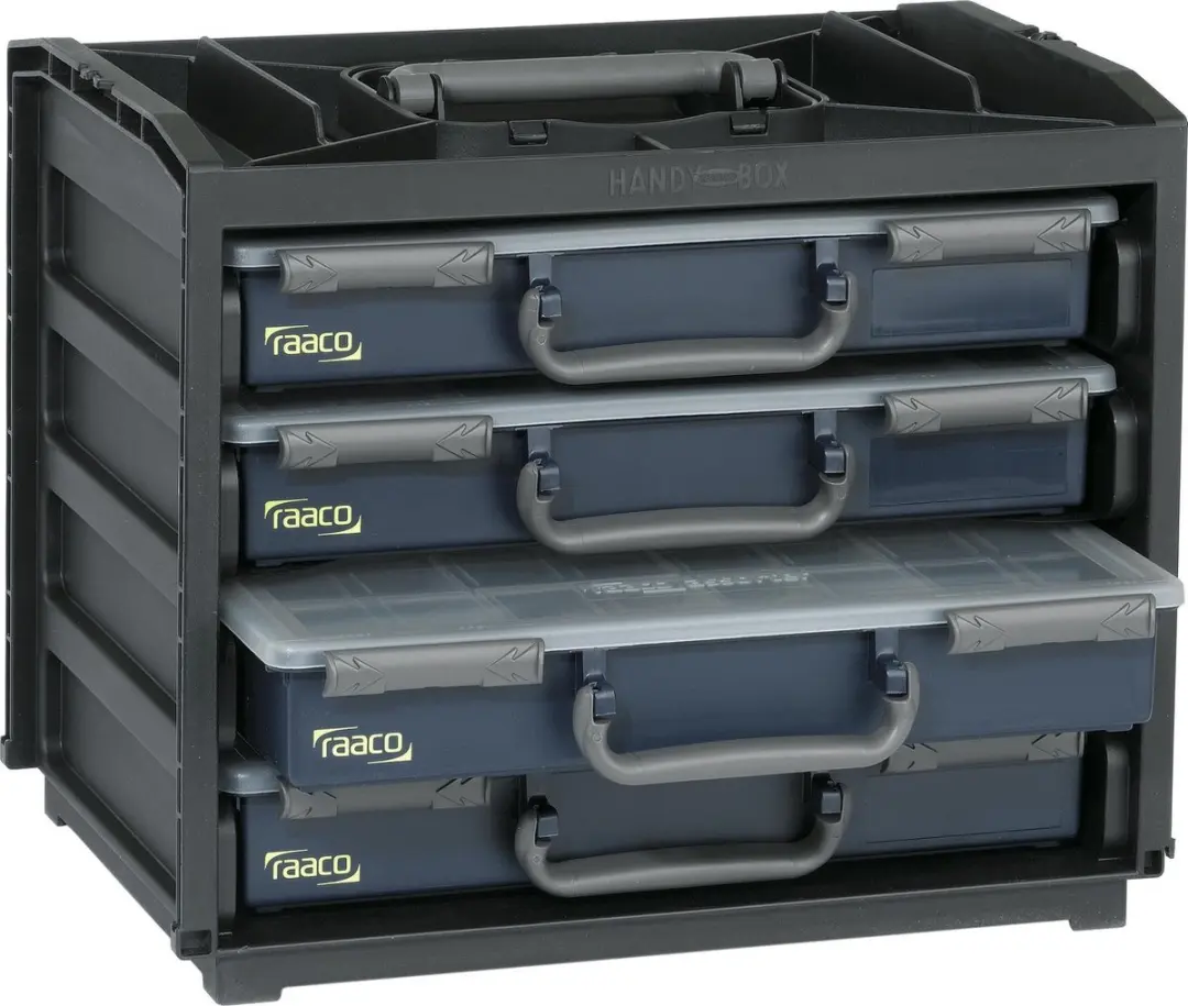 Raaco Handybox Assortimentsdoos 136242 - 4 Stuks - Blauw/Zwart