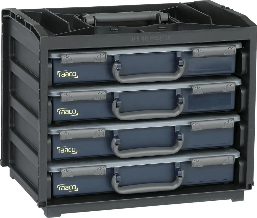 Raaco Handybox Assortimentsdoos 136242 - 4 Stuks - Blauw/Zwart