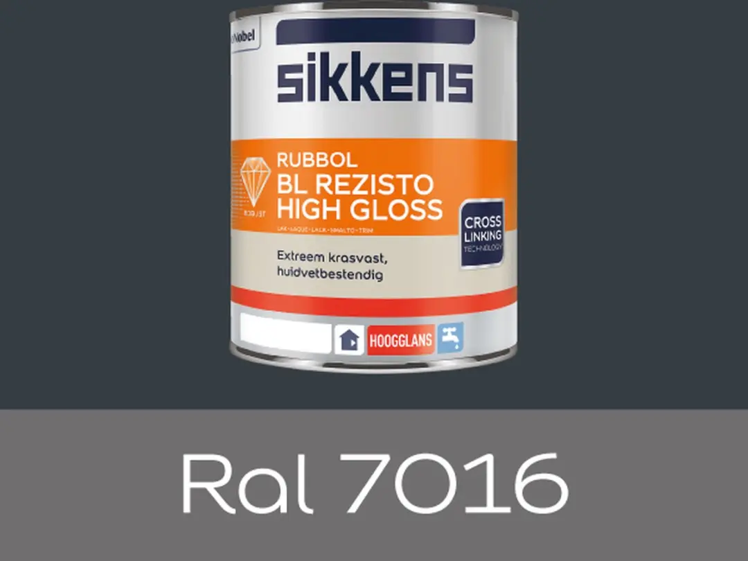 Sikkens Rubbol Bl Rezisto High Gloss RAL 7016 - 1L Antraciet