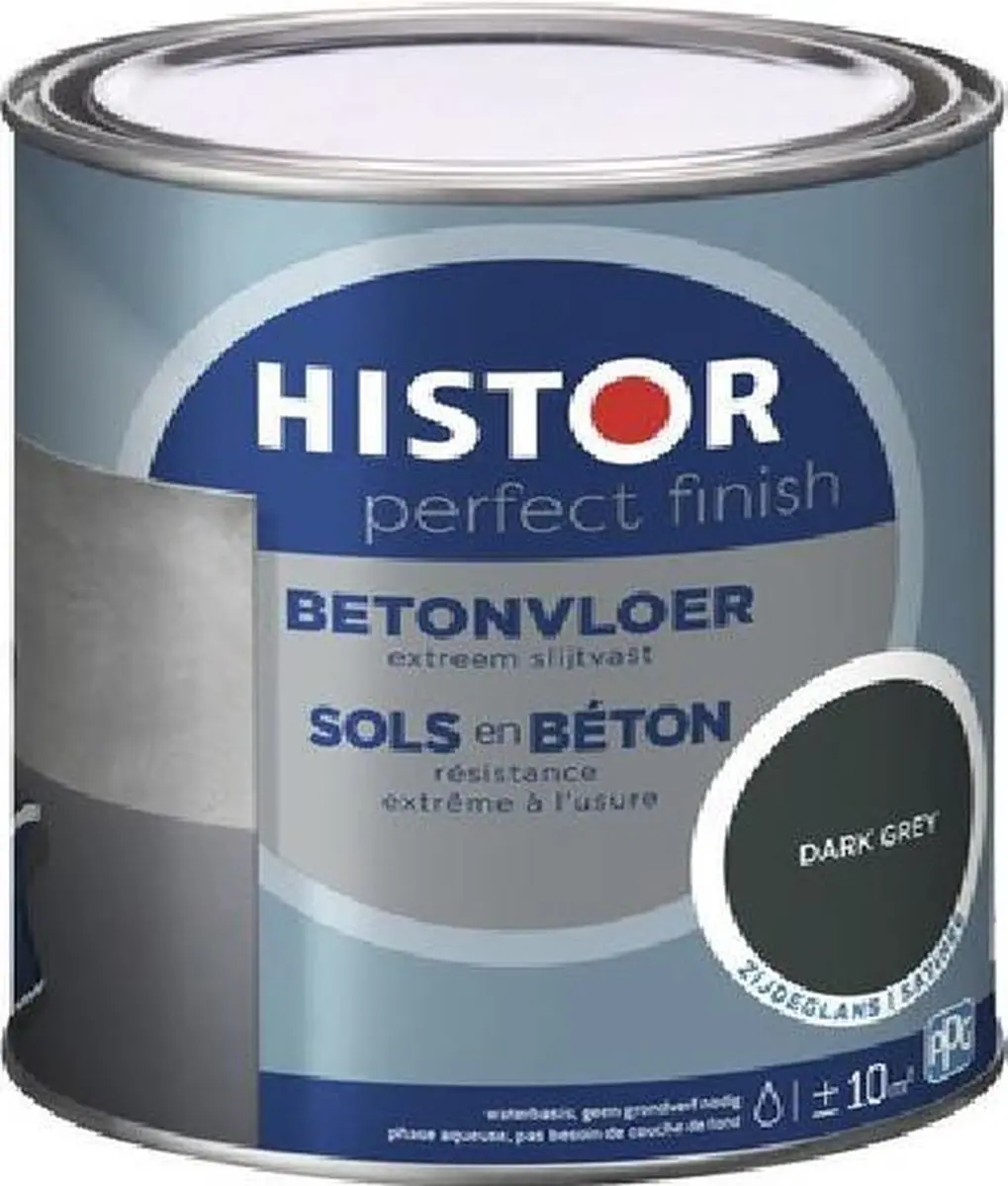 Histor Perfect Finish Betonverf Zijdeglans 0.75L - Donkergrijs