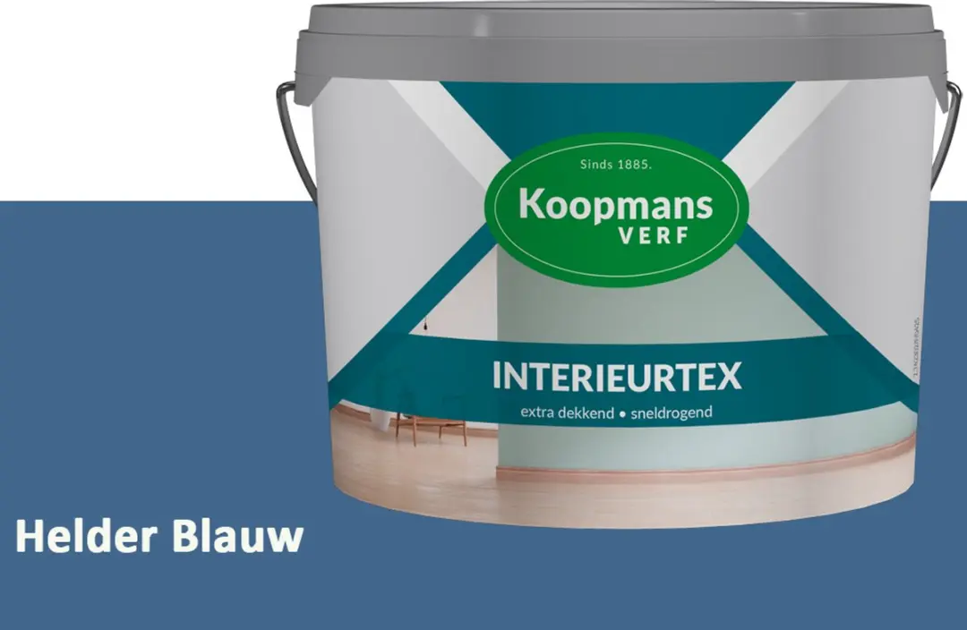 Koopmans Interieurtex Matte Muurverf Helder Blauw 5L