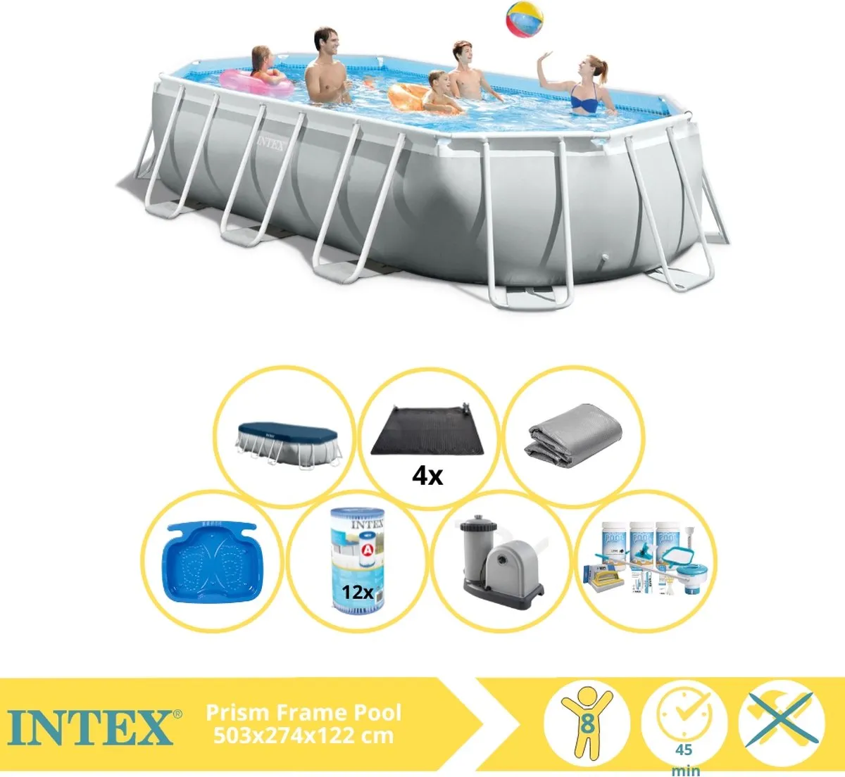 Intex Prism Frame 26796GN Opzetzwembad 503x274x122cm
