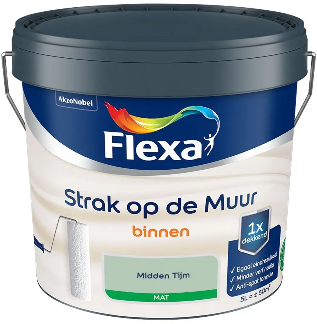 Flexa Strak Op De Muur Binnen Mat Midden Tijm 5L