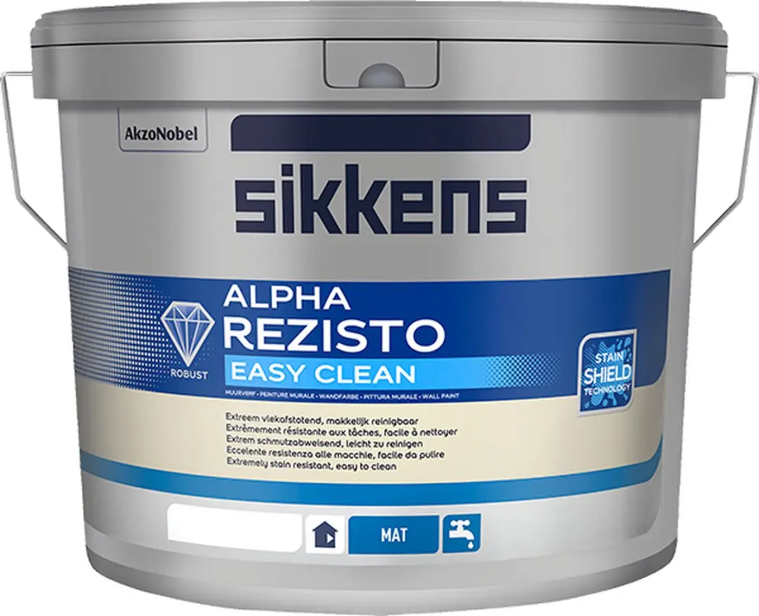 Sikkens Alpha Rezisto Easy Clean Muurverf Wit - 1L