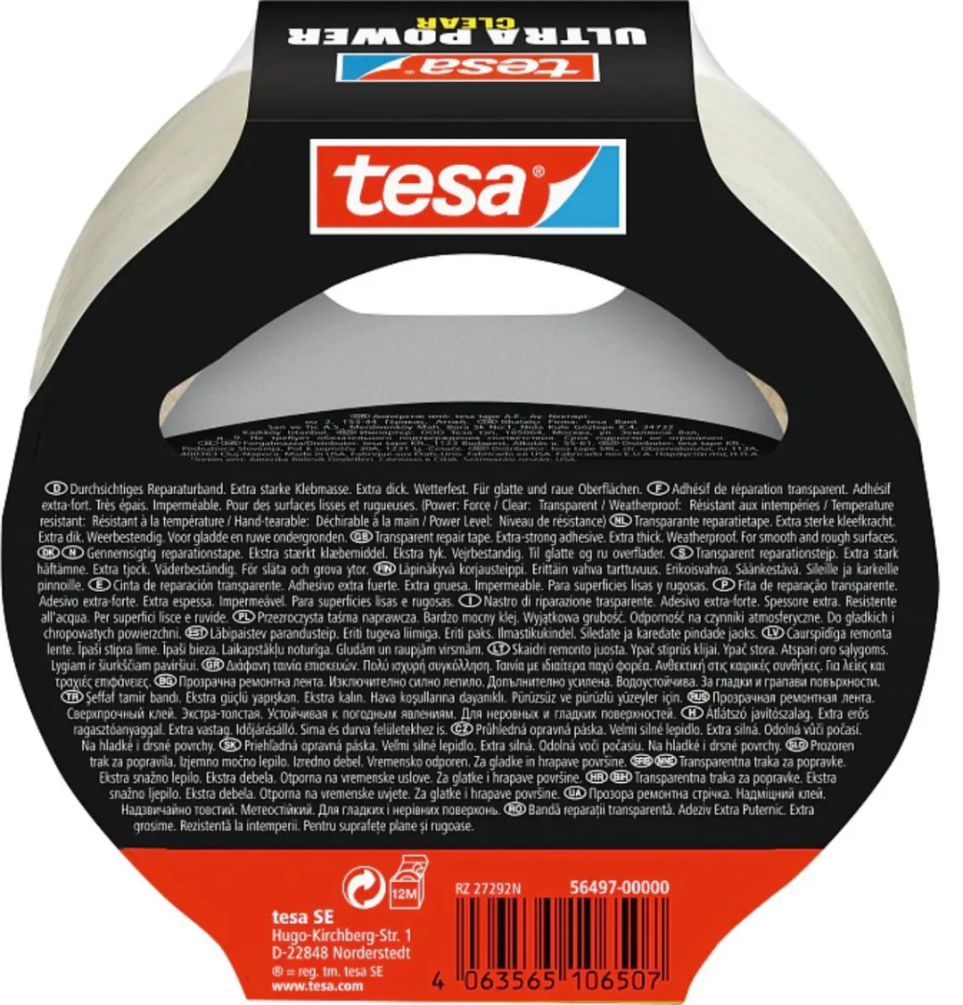Tesa 56497-00-01 Reparatietape Transparant 20m x 48mm