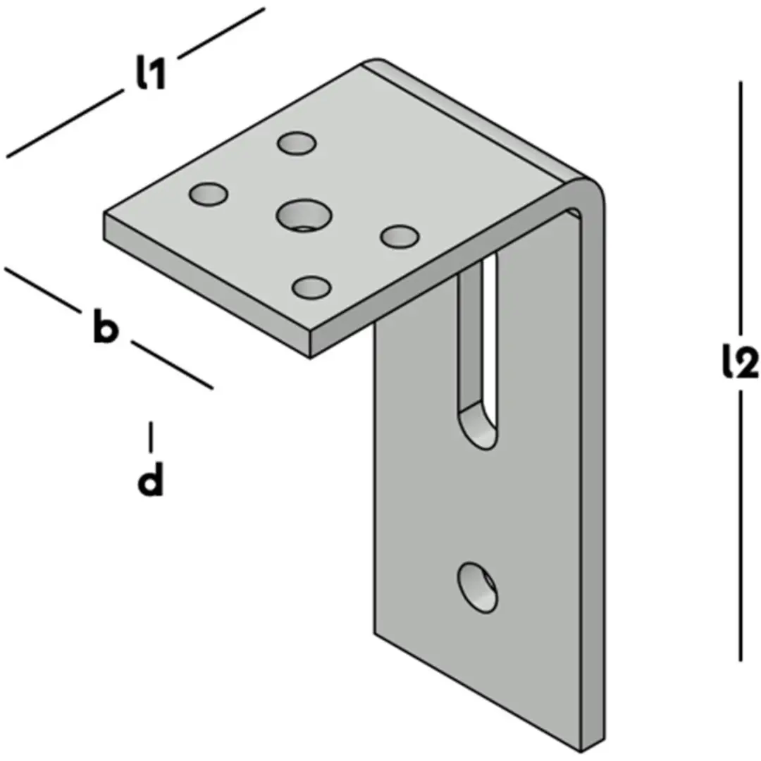 GB Hoekanker Zwaar Type 44 Thermisch Verzinkt 100x170mm - 5 Paar