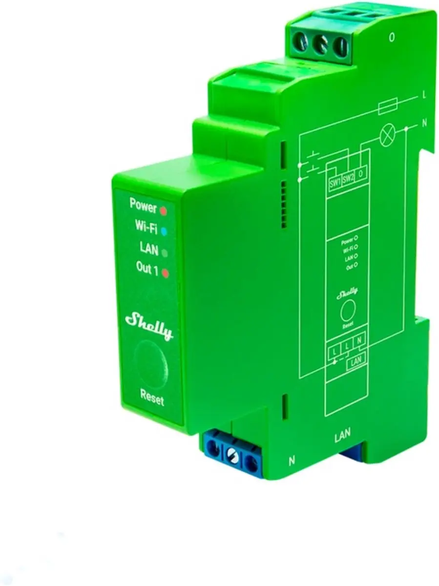 Shelly Pro Dimmer 1PM - Groen - afbeelding 6 van 6