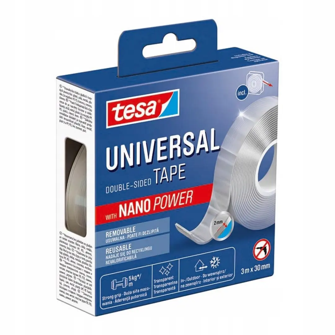 Tesa Nano Power Dubbelzijdige Montagetape 3m x 30mm