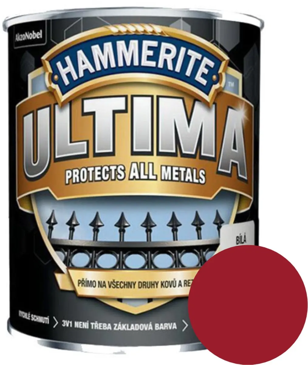 Hammerite ULTIMA 0,75 Rood Gladde Lak