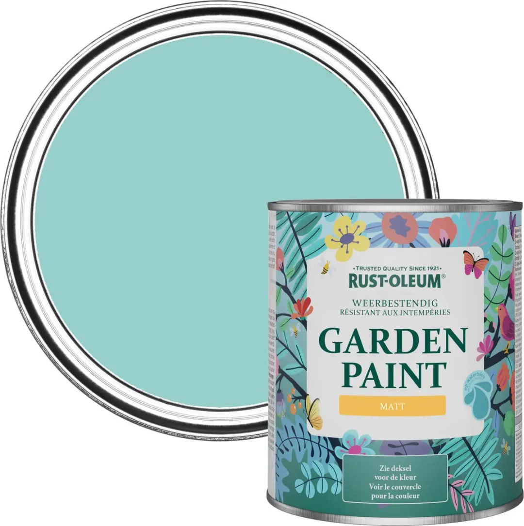 Rust-Oleum Blauw Tuinverf Matt Groenblauw 750ml