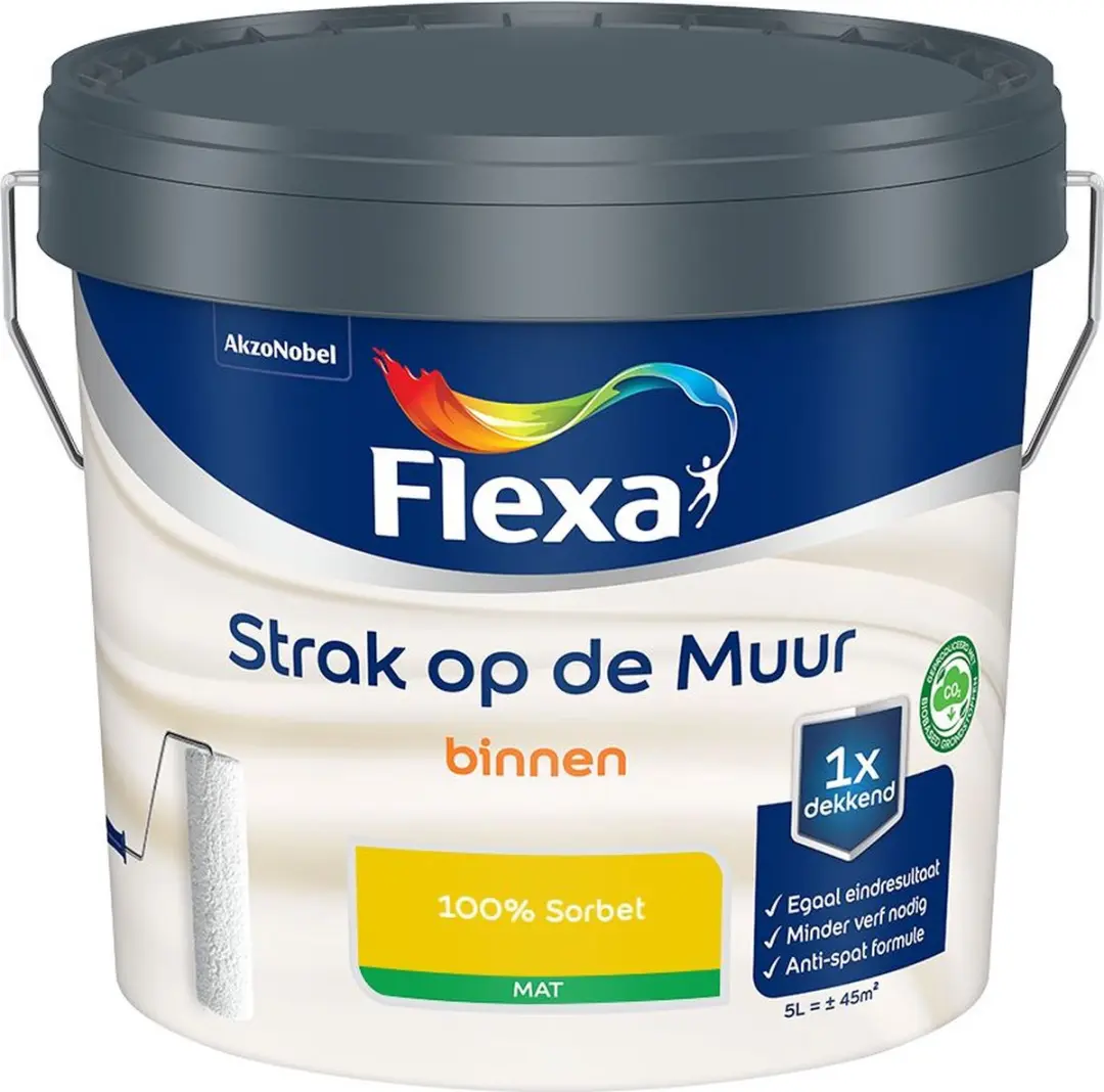 Flexa Strak Op De Muur Binnenmat Mengverf 100% Sorbet