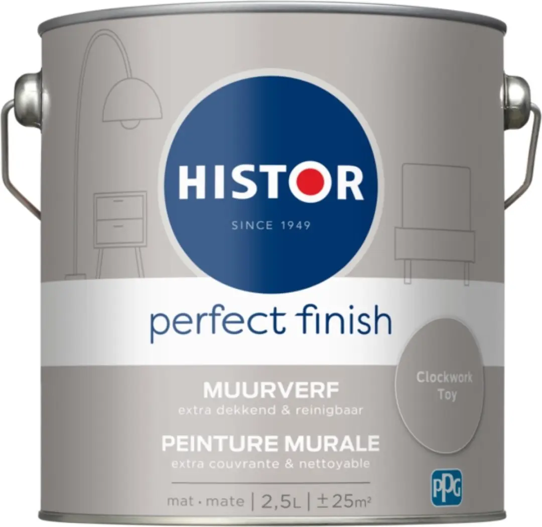 Histor Perfect Finish Muurverf Mat 10L - Clockwork Toy
