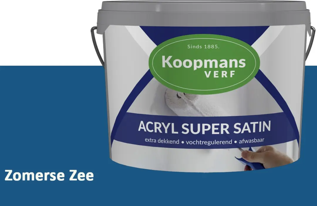 Koopmans Acryl Super Satin Zomerse Zee Muurverf 1L