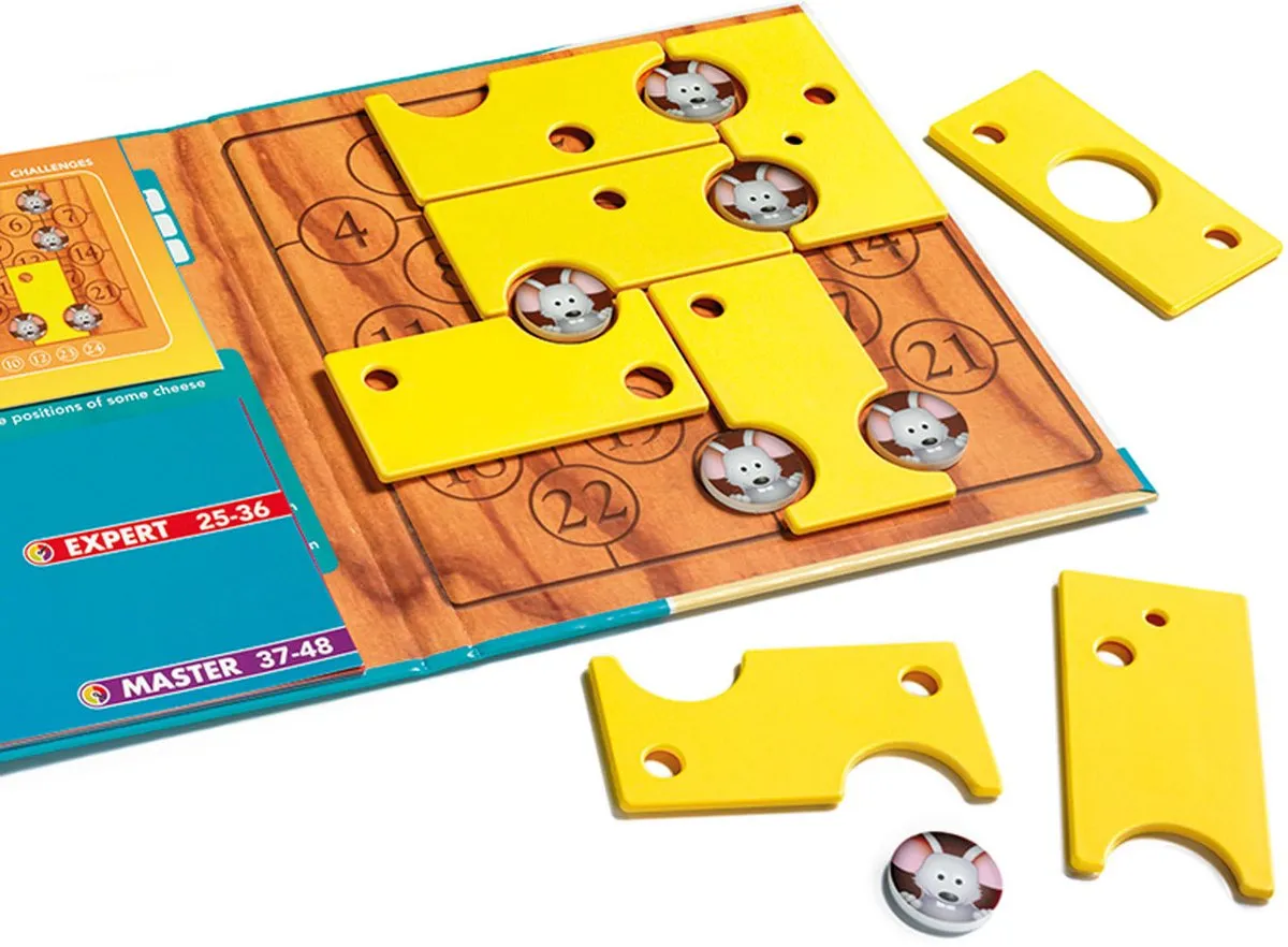 SmartGames BrainCheeser SGT 250 Magnetisch Reispuzzel - 48 Opdrachten - afbeelding 6 van 6