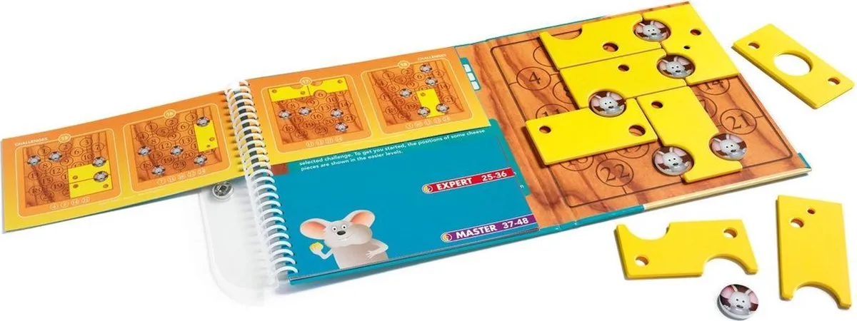 SmartGames BrainCheeser SGT 250 Magnetisch Reispuzzel - 48 Opdrachten