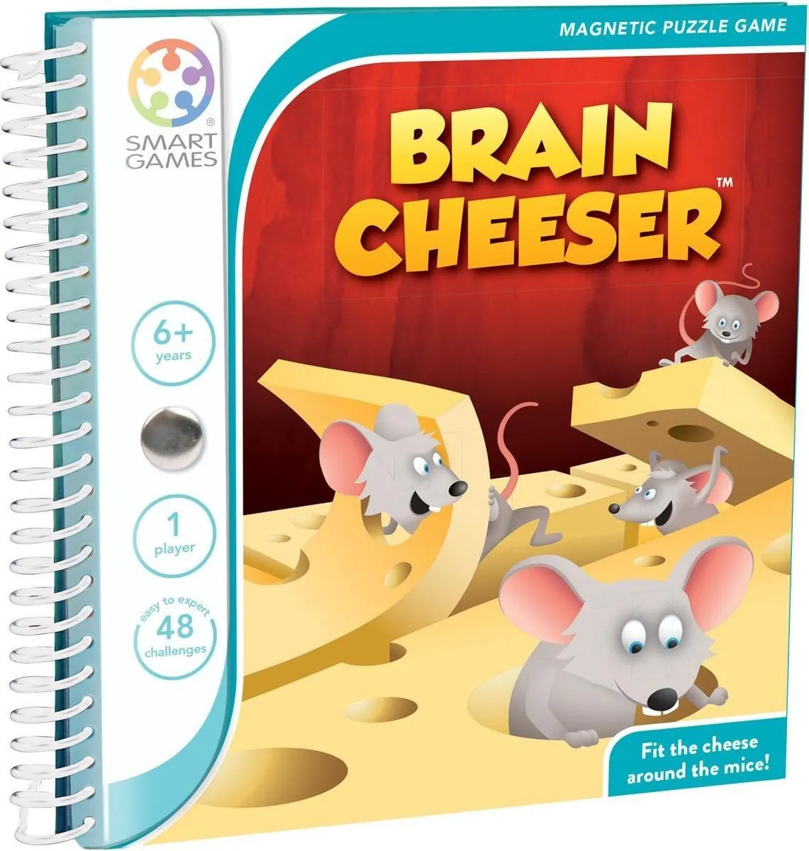 SmartGames BrainCheeser SGT 250 Magnetisch Reispuzzel - 48 Opdrachten