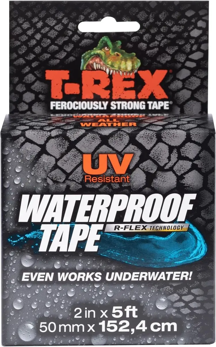 Kip T-REX Waterproof Ducttape 50mm x 1,5m - Zwart