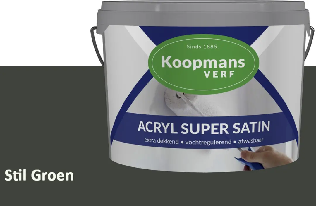 Koopmans Acryl Super Satin Stil Groen Muurverf 2,5L