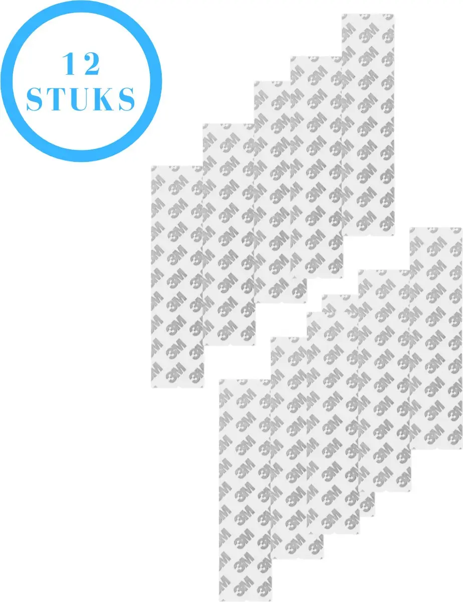 3M Dubbelzijdig Plakstrips 17cm - 12 Stuks