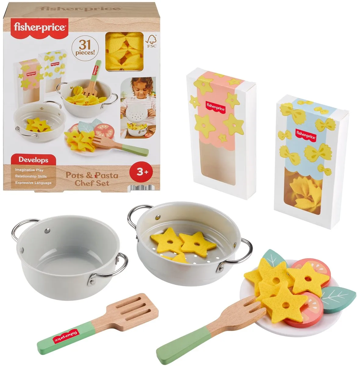 Fisher Price Houtpulp Set Multicolor