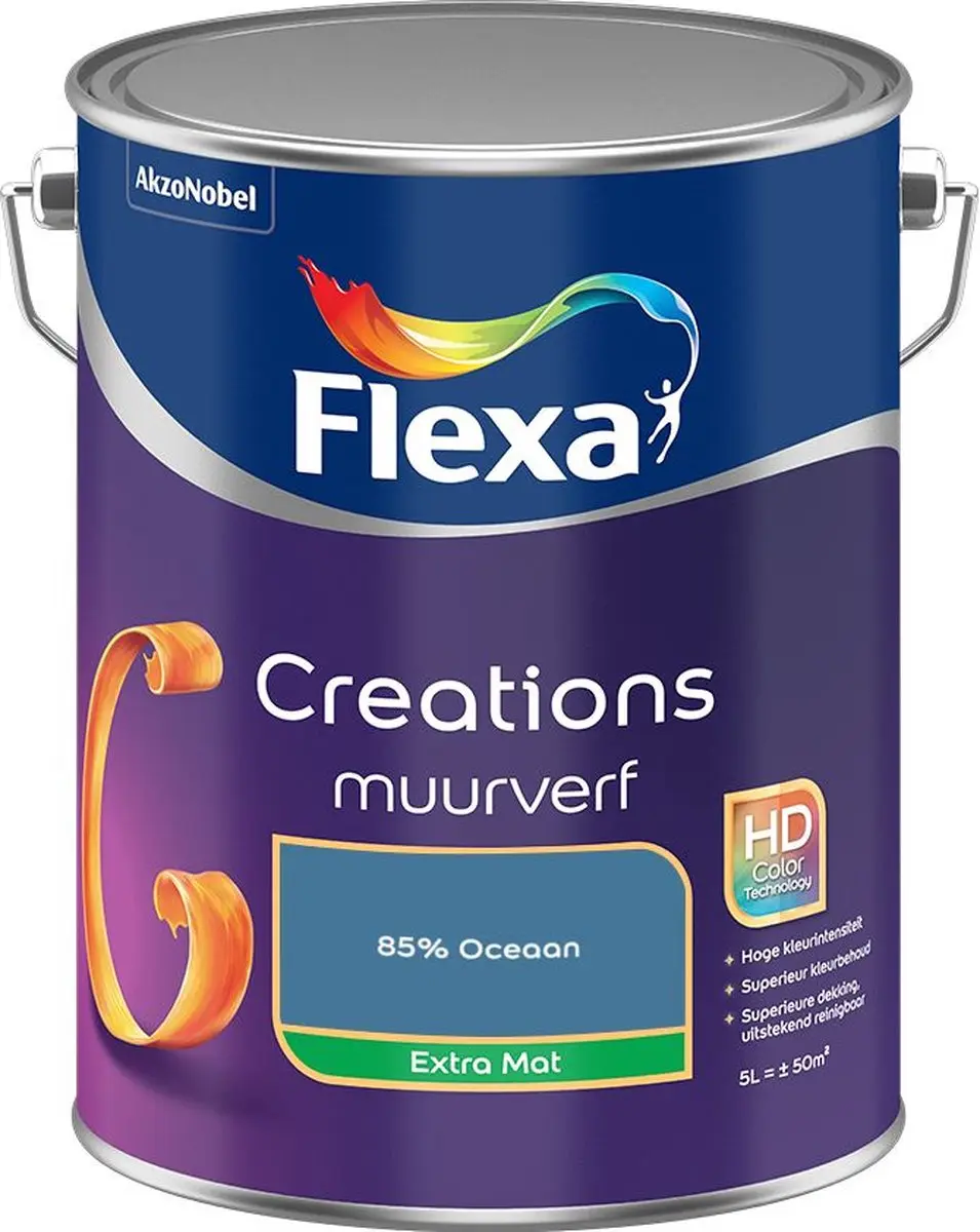 Flexa Creations Muurverf Extra Mat 85% Oceaan