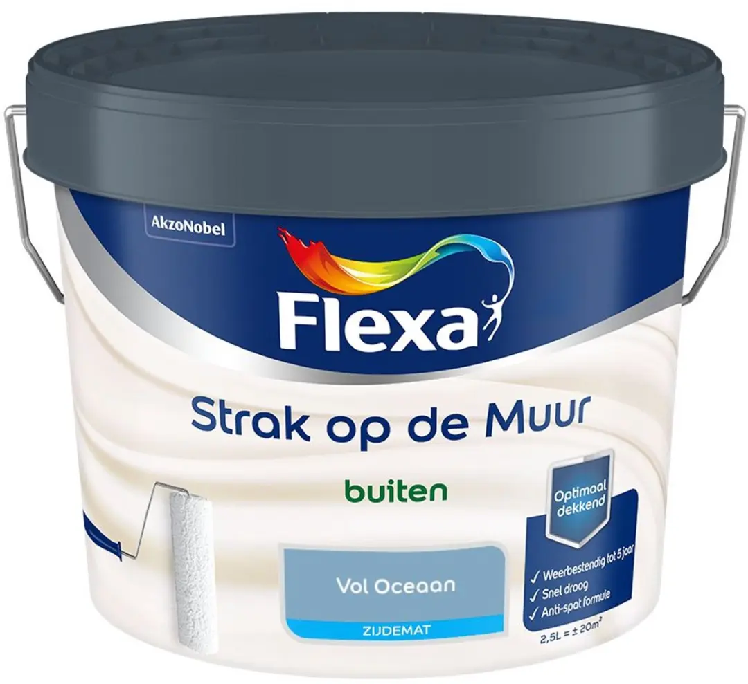 Flexa Strak Op De Muur Buiten Zijdemat Mengverf 2,5L