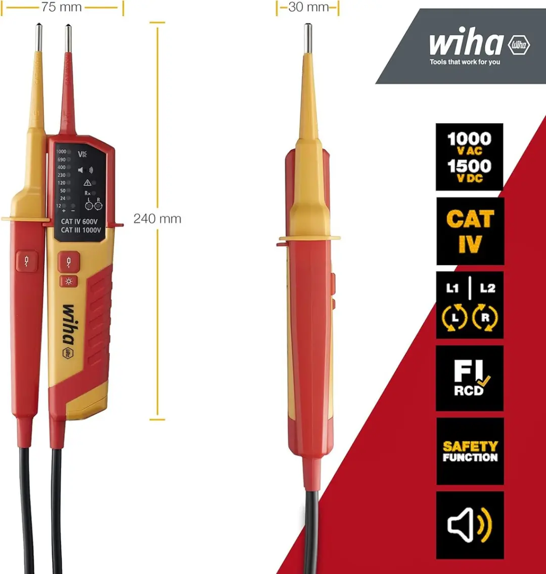 Wiha SB25516 Spanningszoeker & Continuïteitstester 12-1000V AC