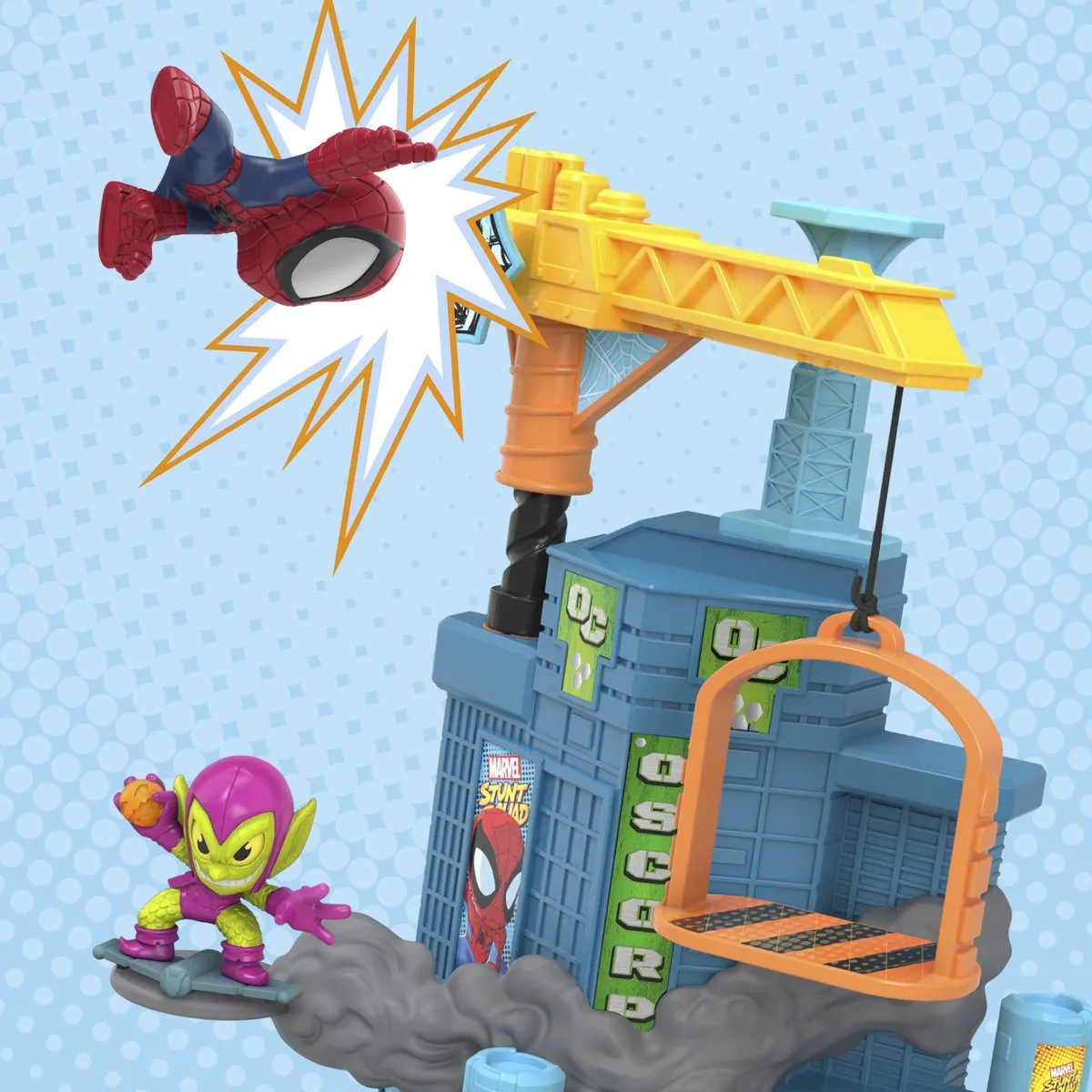 Hasbro Marvel Stunt Squad Spider-Man vs Green Goblin Speelset - 2-4 Spelers - afbeelding 6 van 6