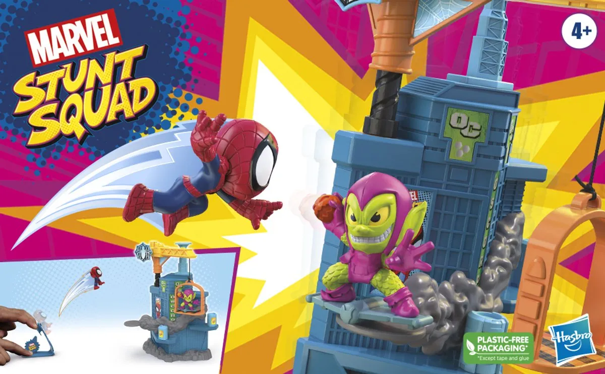 Hasbro Marvel Stunt Squad Spider-Man vs Green Goblin Speelset - 2-4 Spelers
